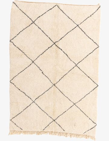 5' 4 x 7' 8 Hand Knotted Moroccan Wool Rug