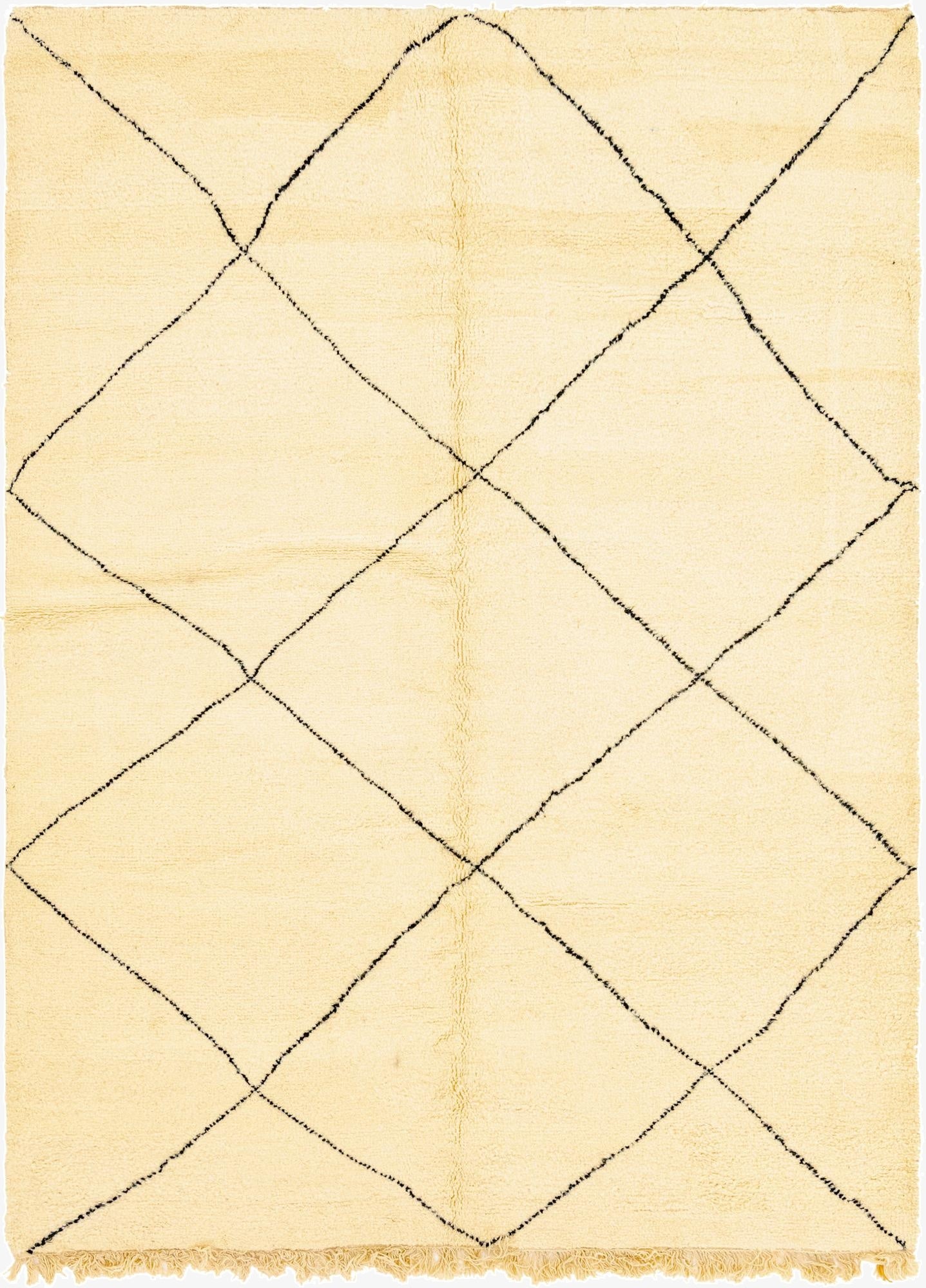 7' 2 x 9' 8  Hand Knotted Moroccan Wool Rug