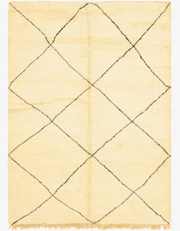 7' 2 x 9' 8 Hand Knotted Moroccan Wool Rug