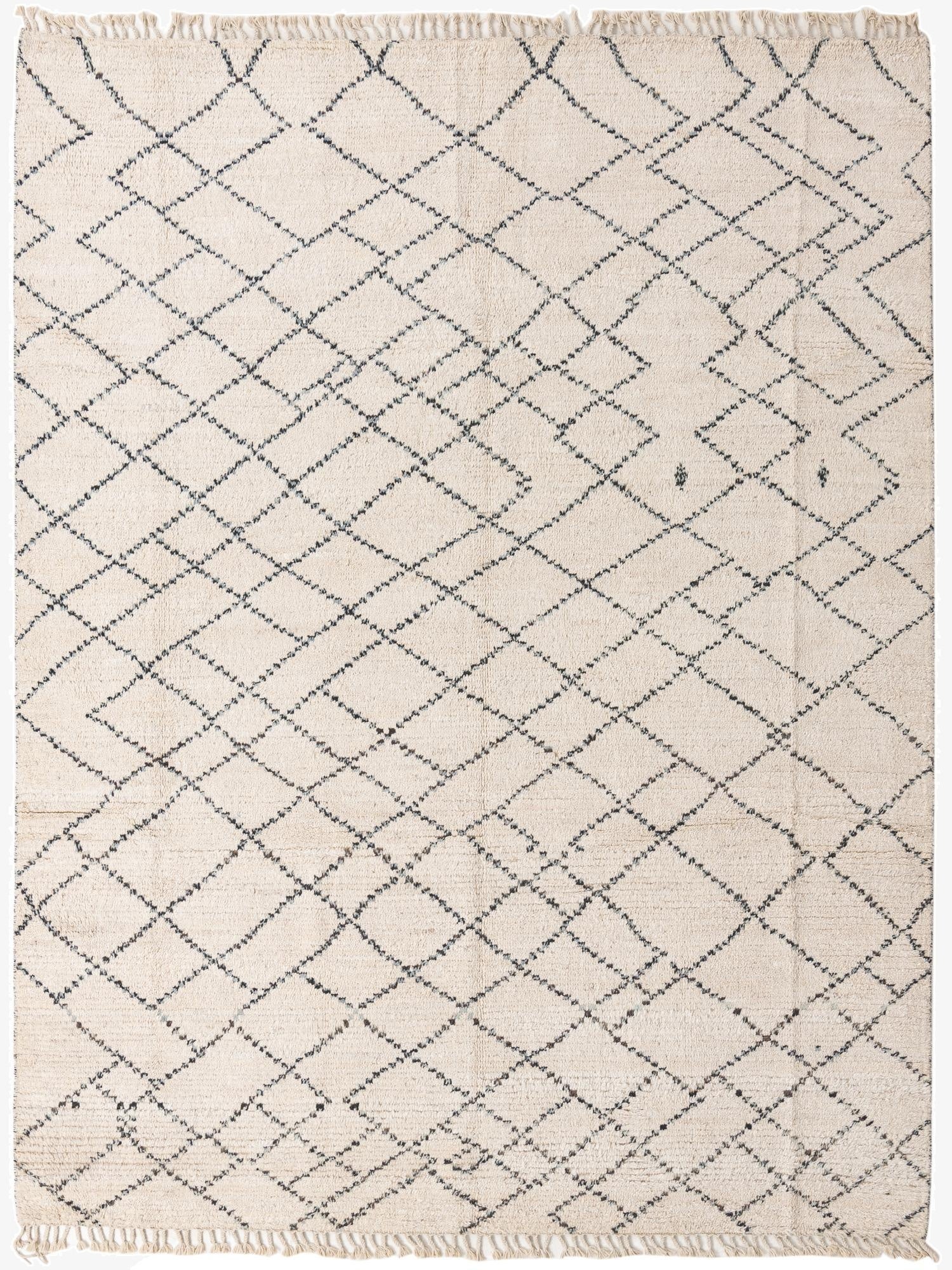 8' x 10' 3  Hand Knotted Moroccan Wool Rug