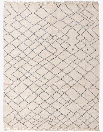 8' x 10' 3 Hand Knotted Moroccan Wool Rug