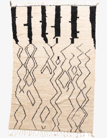 6' 3 x 9' 5 Hand Knotted Moroccan Wool Rug