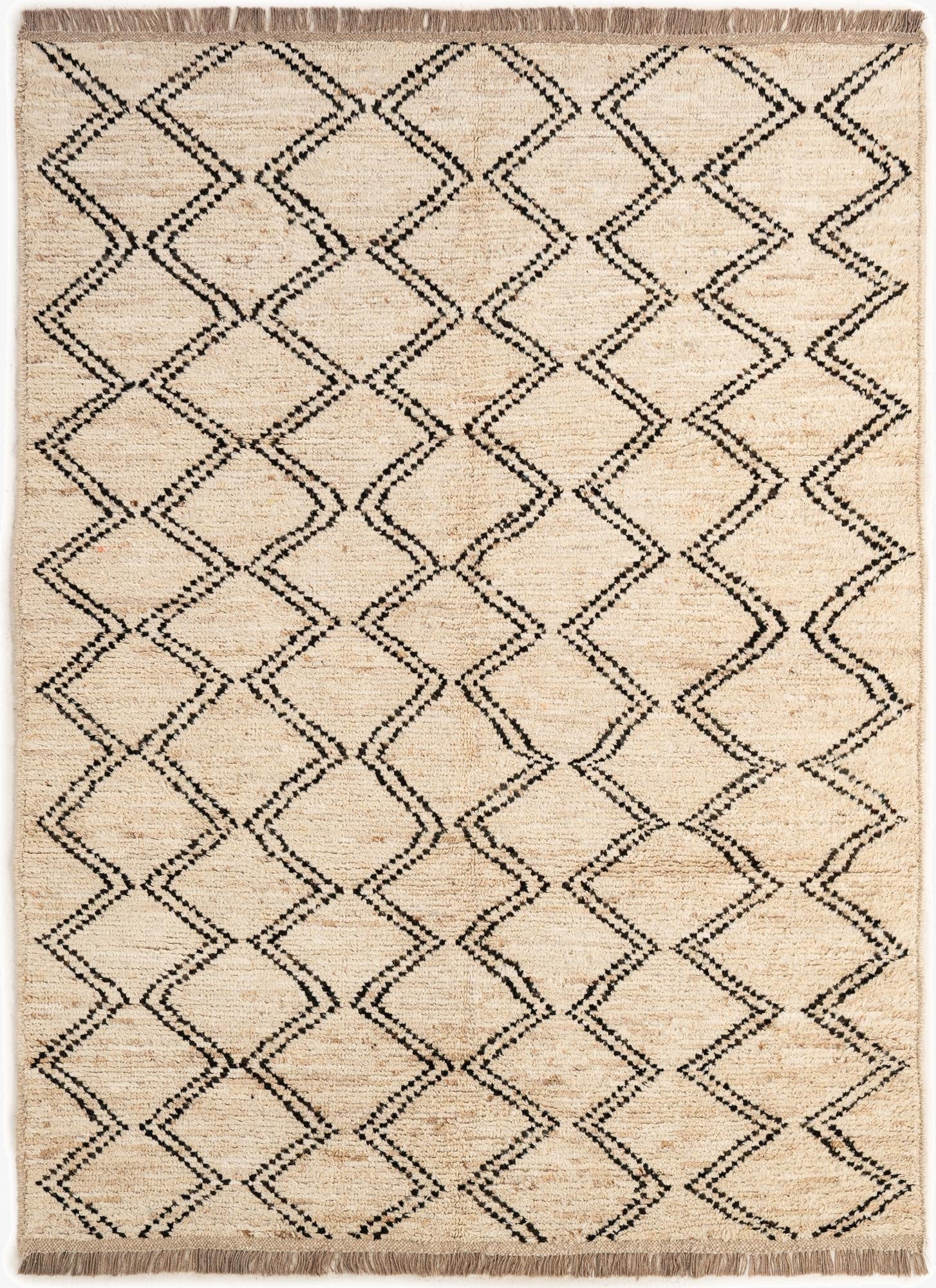 5' 9 x 7' 10  Hand Knotted Moroccan Wool Rug