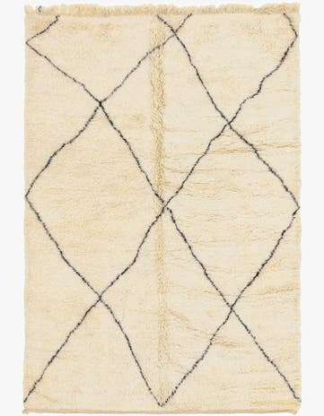 6' 8 x 10' 5 Hand Knotted Moroccan Wool Rug