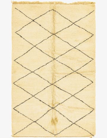 6' 5 x 10' 6 Hand Knotted Moroccan Wool Rug