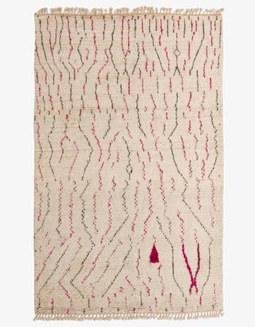 5' 10 x 9' 2 Hand Knotted Moroccan Wool Rug