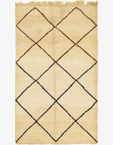 5' 4 x 9' 4 Hand Knotted Moroccan Wool Rug