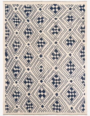 9' x 12' 2 Hand Knotted Moroccan Wool Rug