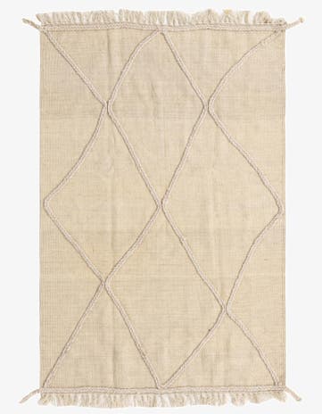 3' 4 x 5' Hand Knotted Moroccan Wool Rug