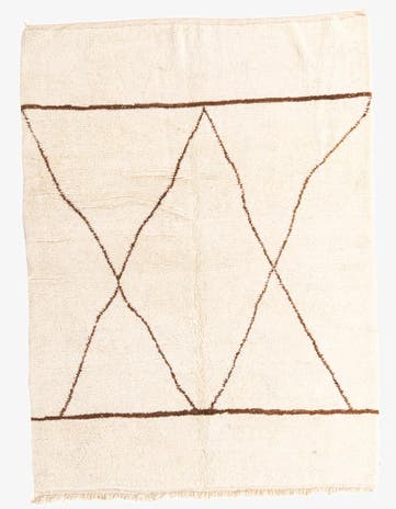 6' 10 x 9' 2 Hand Knotted Moroccan Wool Rug