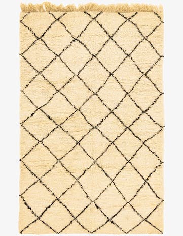 5' 3 x 8' Hand Knotted Moroccan Wool Rug