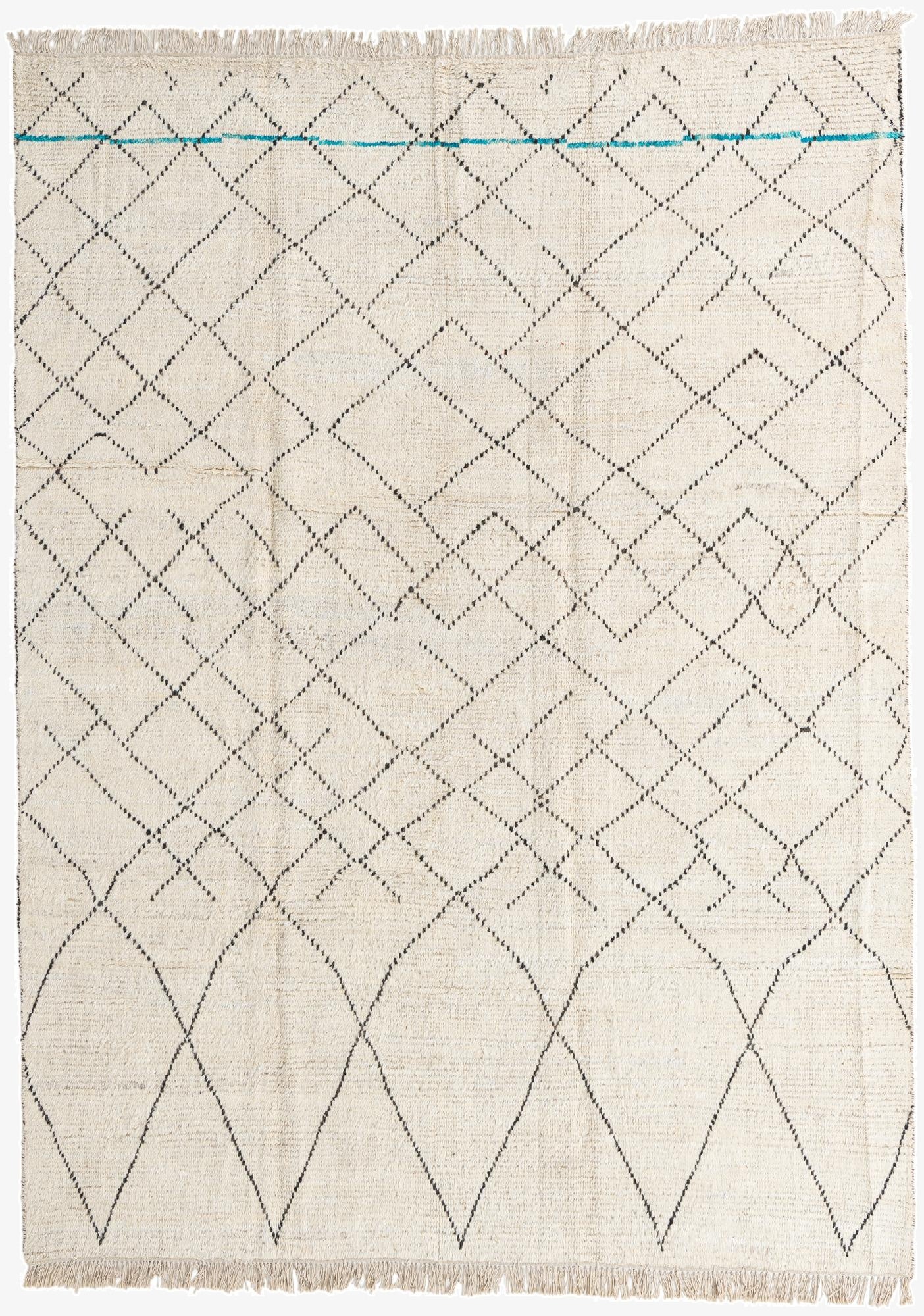 8' x 11'  Hand Knotted Moroccan Wool Rug