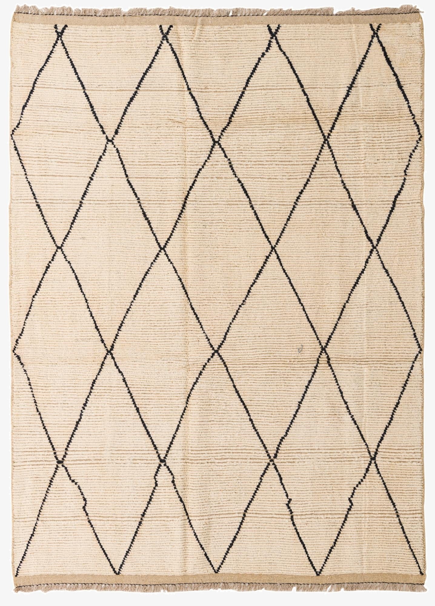 6' 5 x 9'  Hand Knotted Moroccan Wool Rug