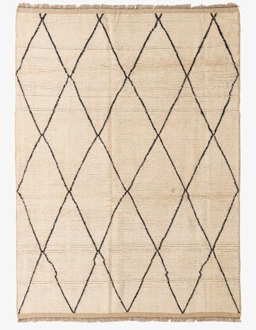 6' 5 x 9' Hand Knotted Moroccan Wool Rug