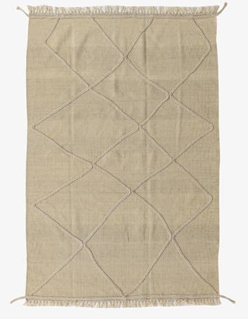 4' 2 x 6' 2 Hand Knotted Moroccan Wool Rug