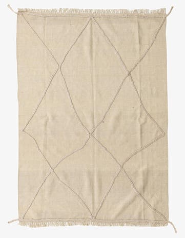 4' 10 x 6' 8 Hand Knotted Moroccan Wool Rug