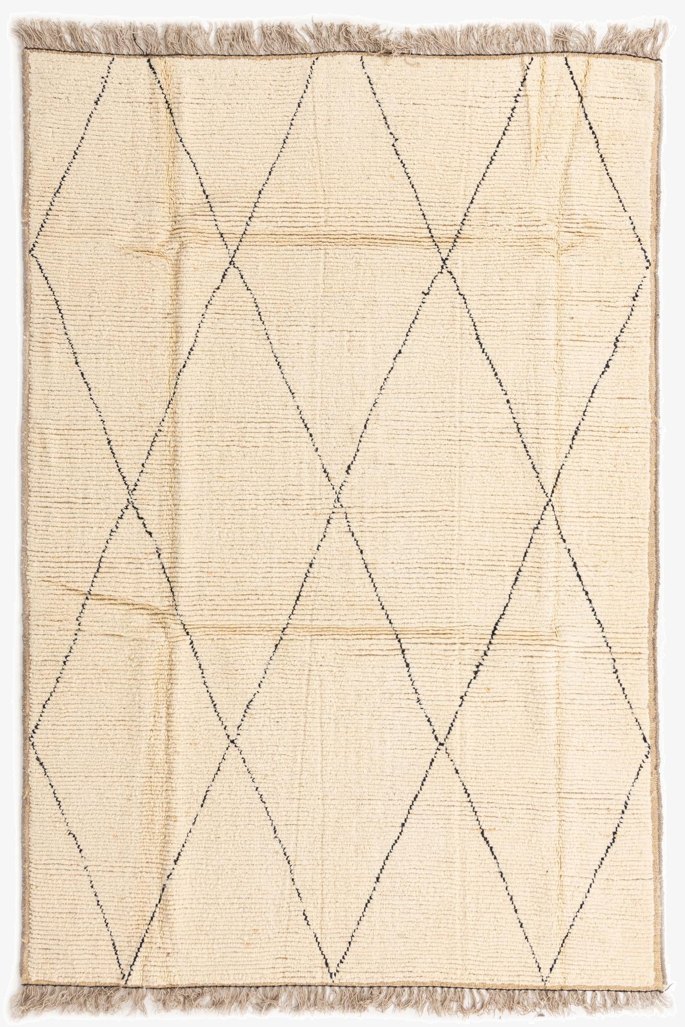 6' 3 x 9'  Hand Knotted Moroccan Wool Rug