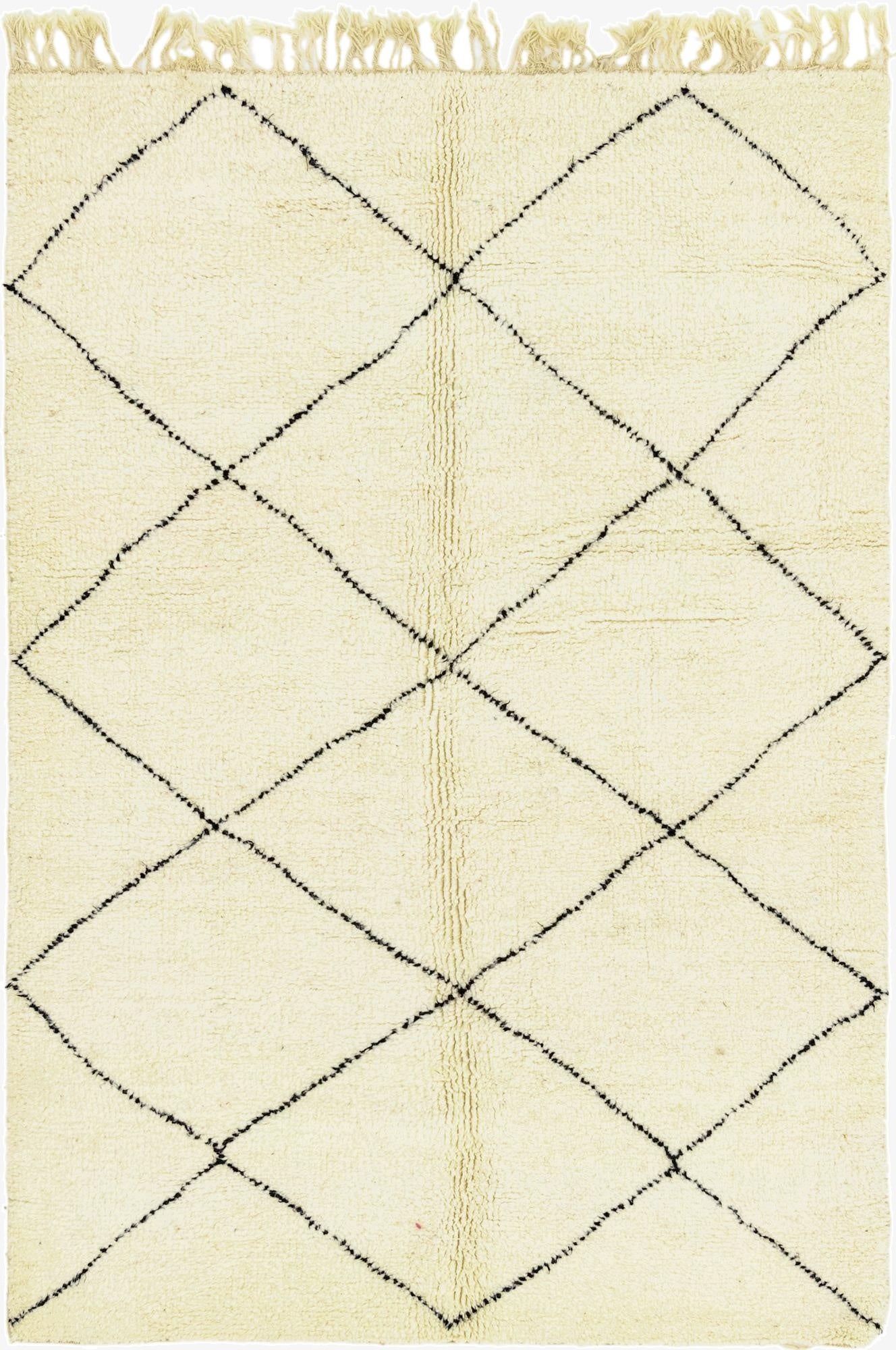 5' 4 x 8'  Hand Knotted Moroccan Wool Rug