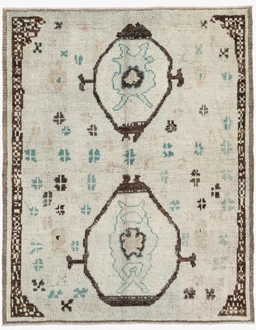 5' 8 x 7' Hand Knotted Moroccan Wool Rug