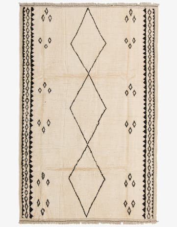 6' 2 x 9' 3 Hand Knotted Moroccan Wool Rug