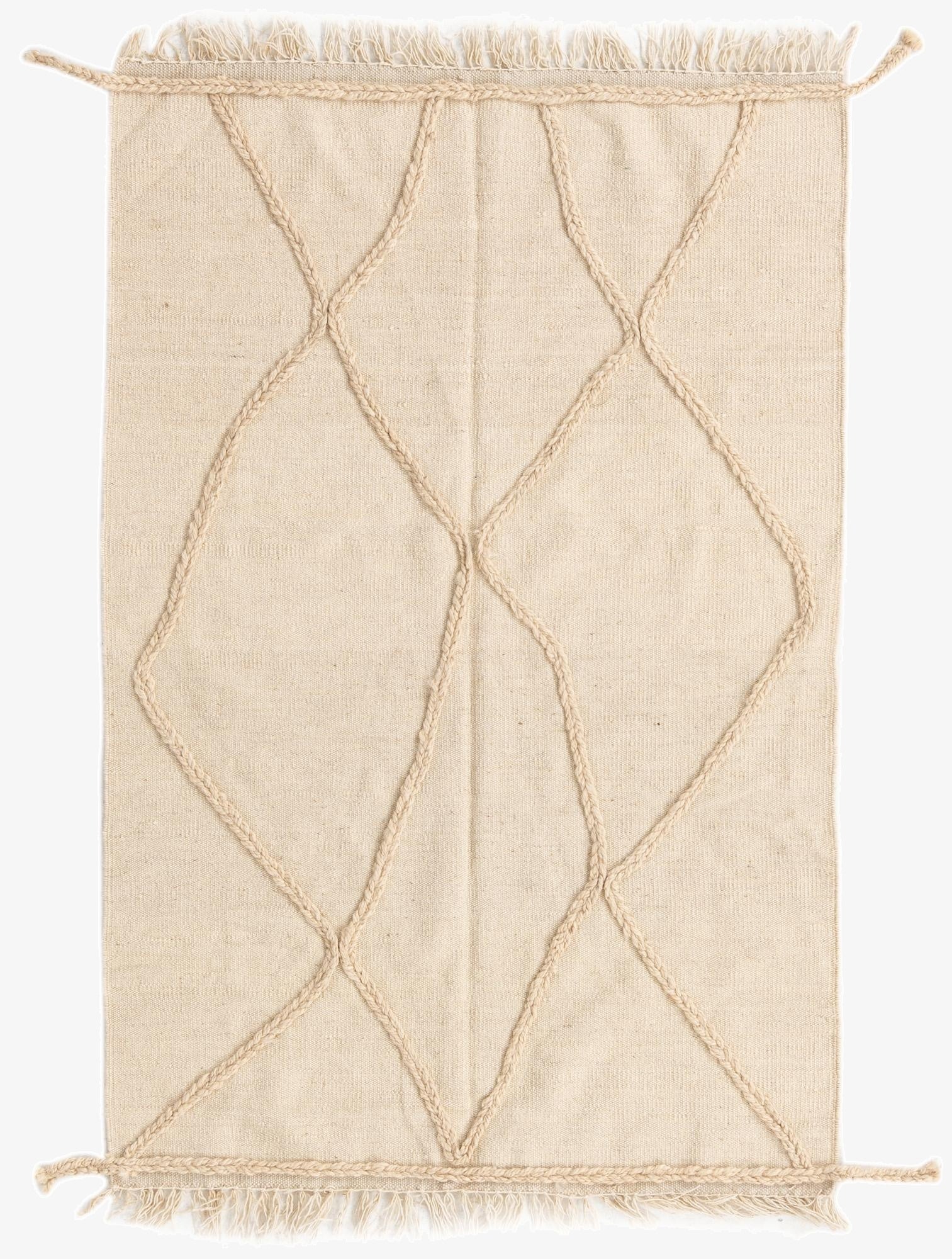 3' 4 x 5' 1  Hand Knotted Moroccan Wool Rug