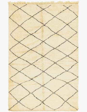 6' 4 x 10' 5 Hand Knotted Moroccan Wool Rug