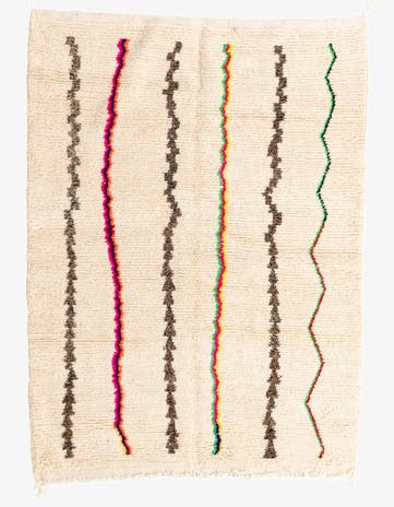 5' 2 x 6' 10 Hand Knotted Moroccan Wool Rug