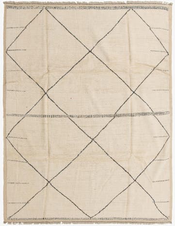 8' 2 x 10' 7 Hand Knotted Moroccan Wool Rug