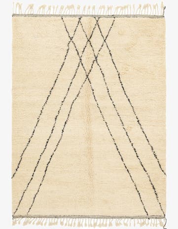 7' 2 x 9' 6 Hand Knotted Moroccan Wool Rug