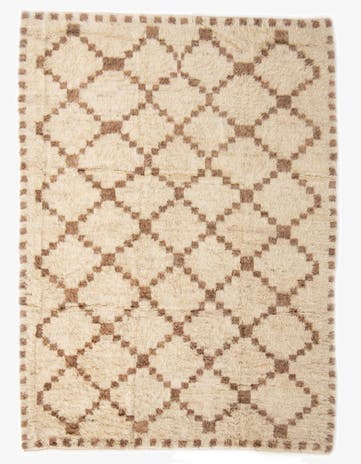 9' 10 x 13' 8 Hand Knotted Moroccan Wool Rug