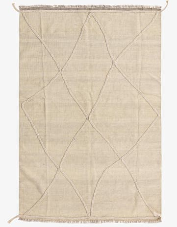 4' 1 x 6' Hand Knotted Moroccan Wool Rug