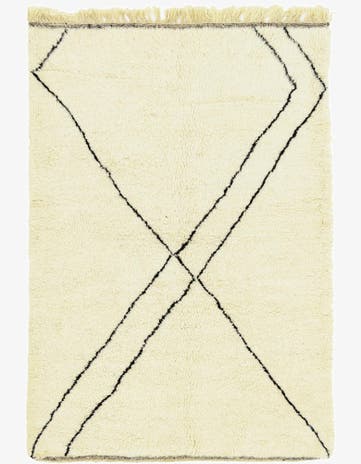 5' 3 x 7' 9 Hand Knotted Moroccan Wool Rug