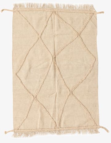 3' 4 x 4' 9 Hand Knotted Moroccan Wool Rug