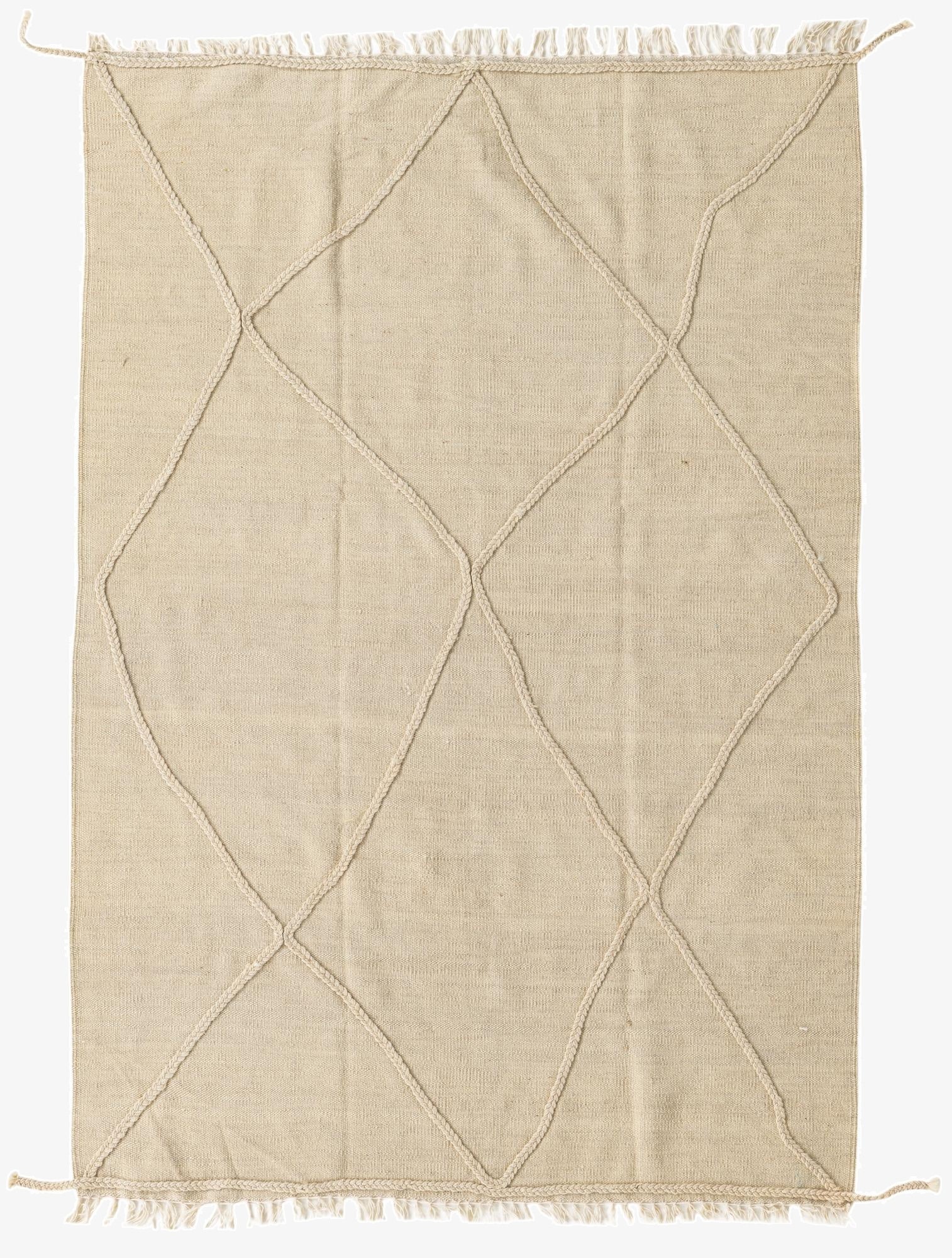 4' 1 x 6'  Hand Knotted Moroccan Wool Rug