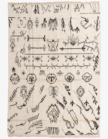 9' x 13' Hand Knotted Moroccan Wool Rug