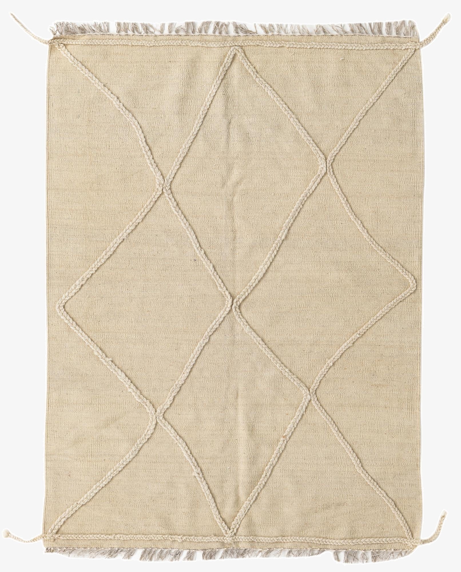 3' 7 x 5'  Hand Knotted Moroccan Wool Rug