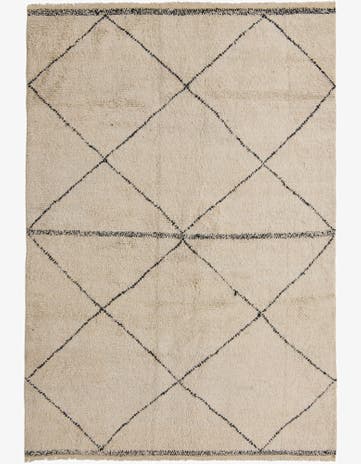 6' 3 x 9' 4 Hand Knotted Moroccan Wool Rug