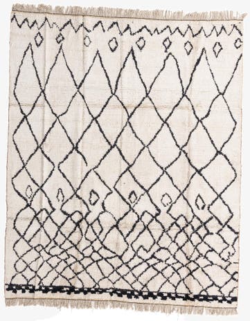 8' x 10' Hand Knotted Moroccan Wool Rug