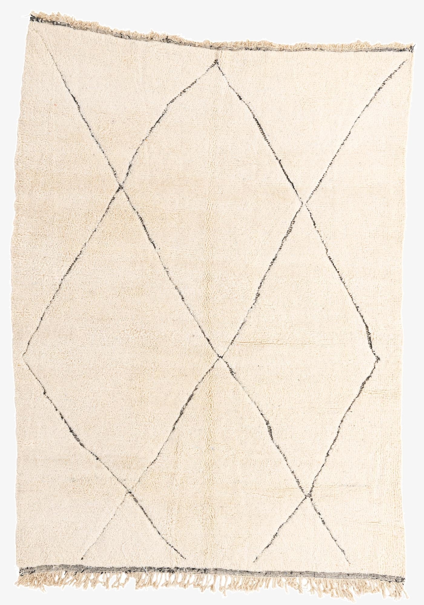 7' x 9' 6  Hand Knotted Moroccan Wool Rug