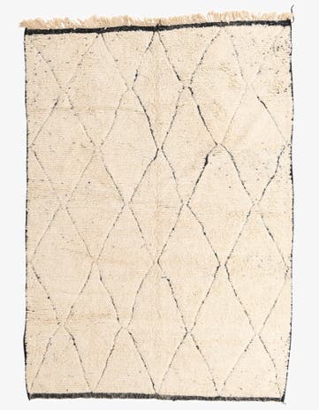 6' 8 x 9' 5 Hand Knotted Moroccan Wool Rug