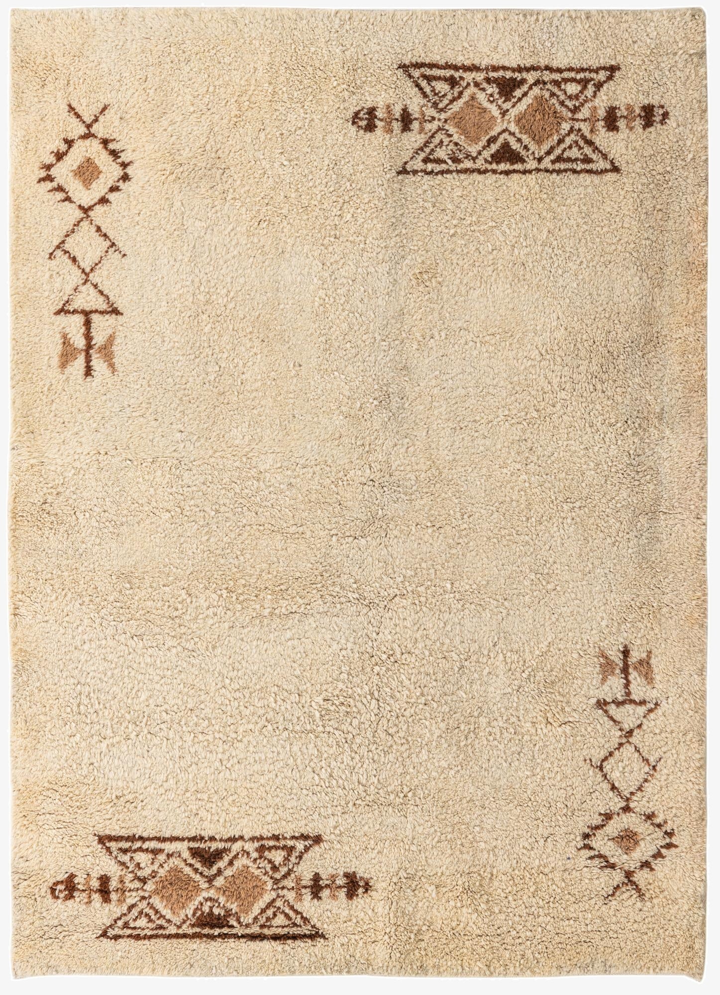 5' 5 x 7' 6  Hand Knotted Moroccan Wool Rug