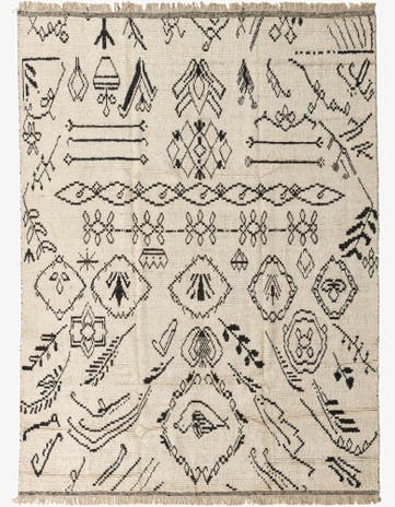 7' 10 x 10' 7 Hand Knotted Moroccan Wool Rug