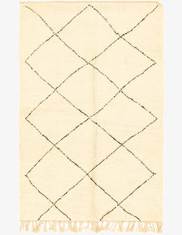 5' 2 x 8' 1 Hand Knotted Moroccan Wool Rug
