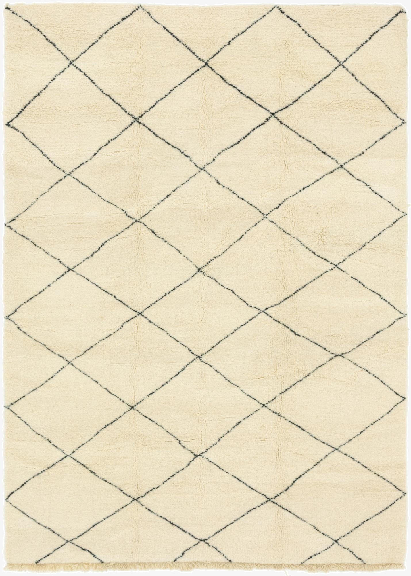 7' x 10' 2  Hand Knotted Moroccan Wool Rug