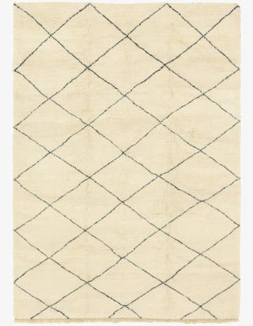 7' x 10' 2 Hand Knotted Moroccan Wool Rug