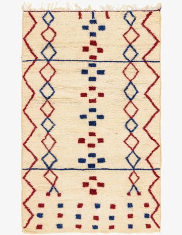 5' 1 x 8' 5 Hand Knotted Moroccan Wool Rug