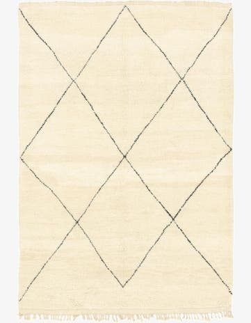 6' 7 x 9' 4 Hand Knotted Moroccan Wool Rug