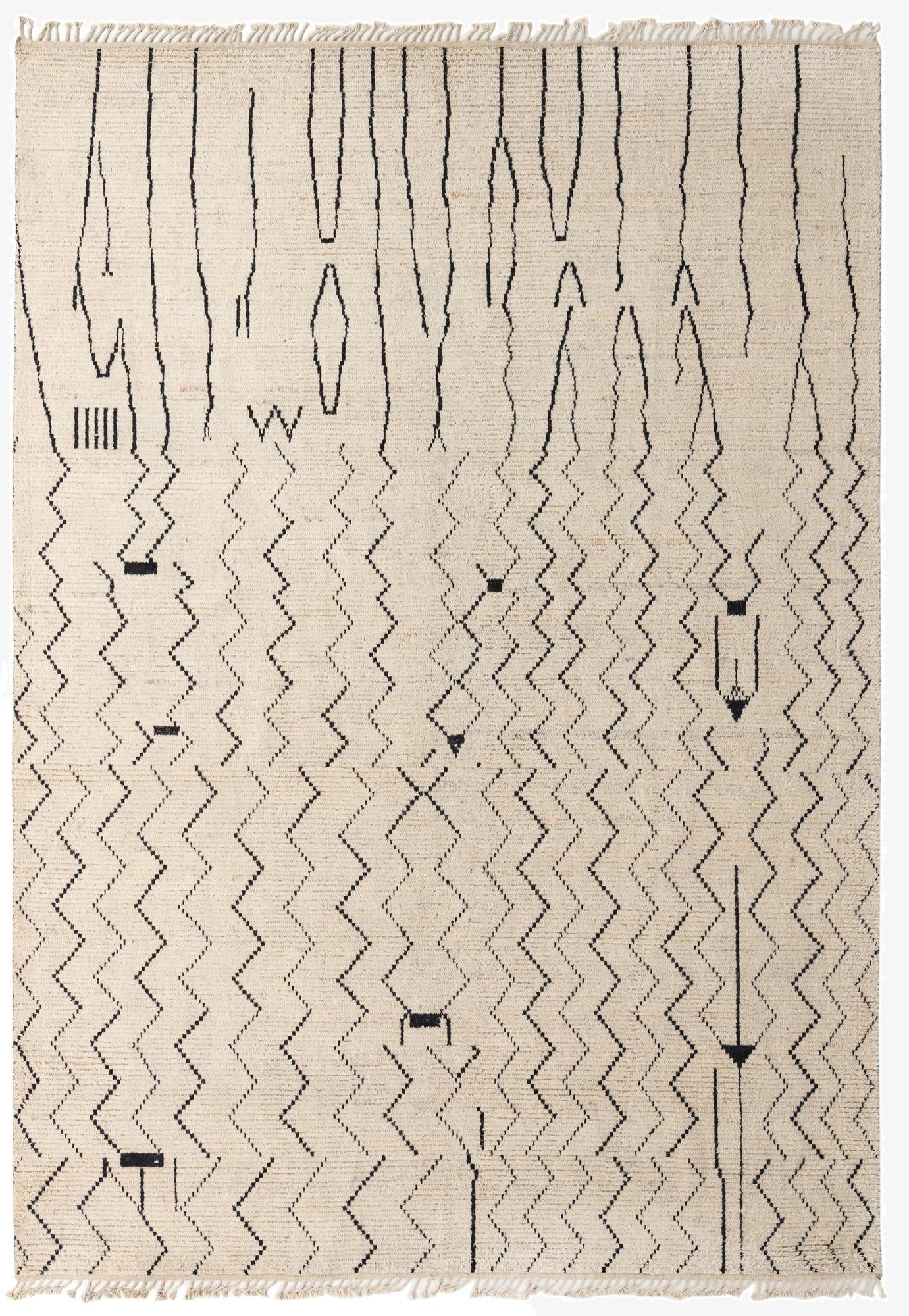 10' x 14' 6  Hand Knotted Moroccan Wool Rug