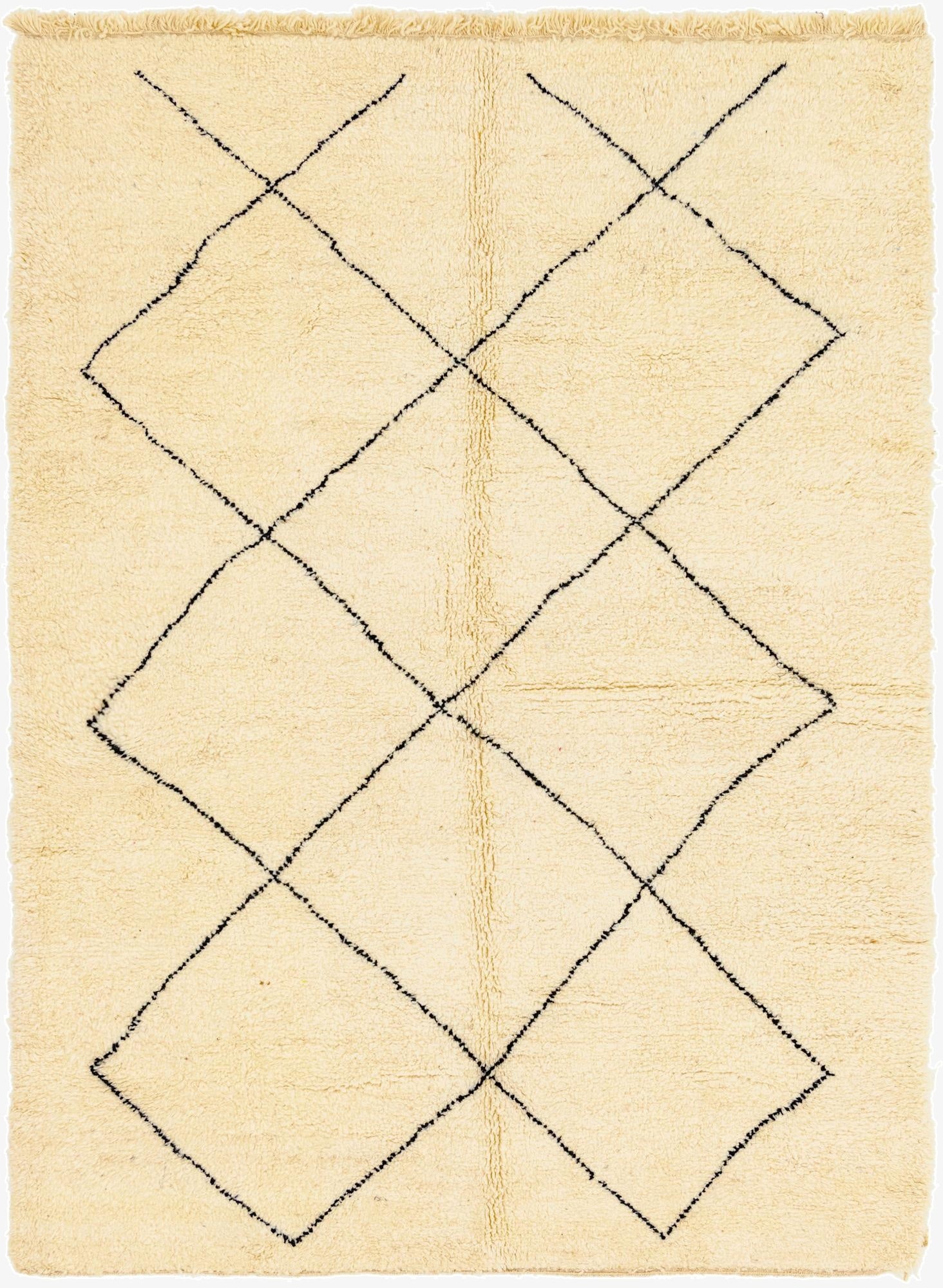 6' 9 x 9' 8  Hand Knotted Moroccan Wool Rug