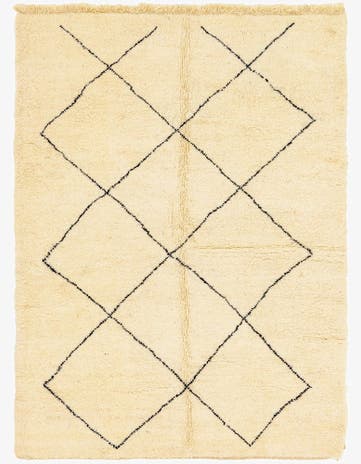 6' 9 x 9' 8 Hand Knotted Moroccan Wool Rug